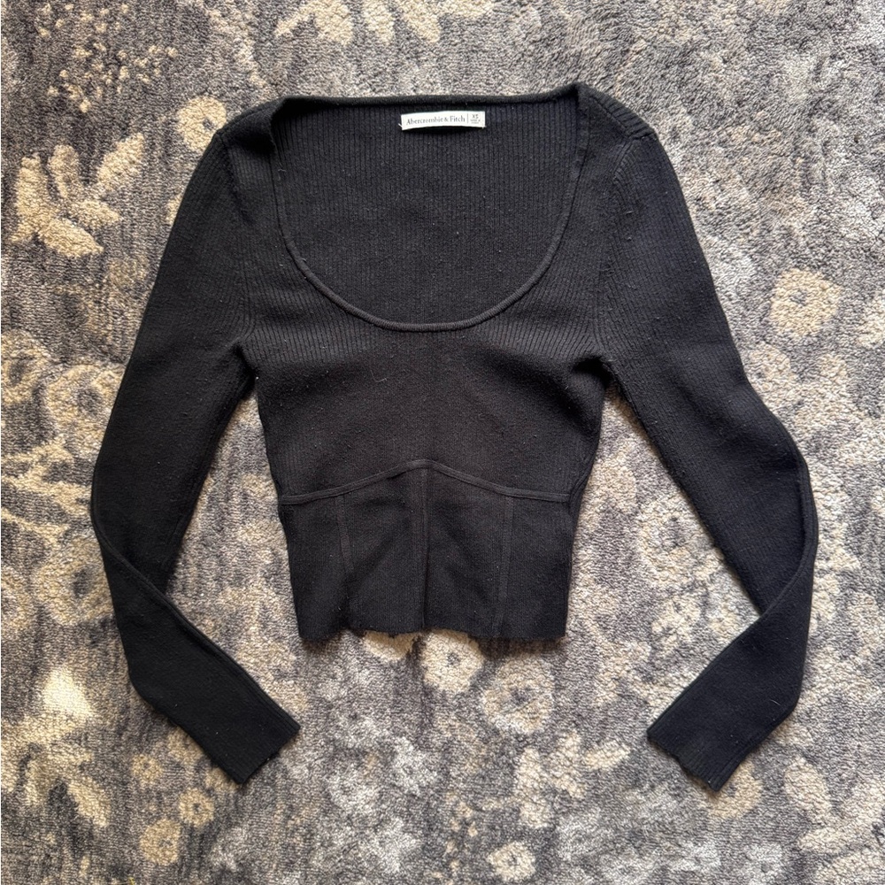 Abercrombie & Fitch Charcoal Black Knit Sweater